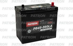 PB45-360LA, Аккумулятор PATRON ASIA 12V 45AH 360A (L+) B0 тонкие клеммы JIS T1 237x127x227mm 11,3kg
