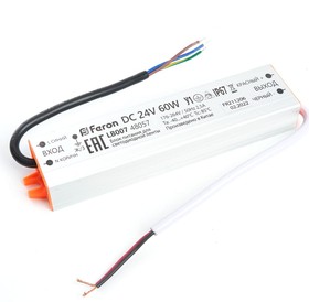Трансформатор электронный для светодиодной ленты 60W 24V (драйвер), LB007, 48057