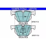 13047071742, Колодки тормозные дисковые задн, CERAMIC, BMW ...