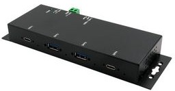 EX-1234HMVS, Industrial USB Hub, 4x USB-A Socket / USB-C Socket, 3.1, 10Gbps