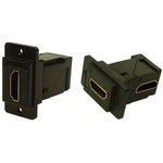 CP30753MB3, Panel Feed-through Black Metal Frame Connector, M3 ...