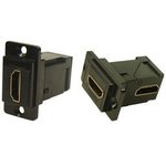 CP30753MB, Panel Feed-through Black Metal Frame Connector, CSK ...