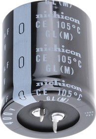 Фото 1/3 820μF Aluminium Electrolytic Capacitor 400V dc, Snap-In - LGL2G821MELC40