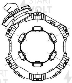 VBS1508, Узел щеточный стартера для а/м Mercedes-Benz GLK X204 (08-) 2.1CDI (Start-Stop) (VBS 1508)