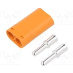 LCB50-M, Plug; DC supply; LC; male; PIN: 2; for cable; soldering; orange; 40A