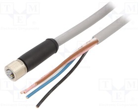 7000-P4221-P390500, Соединительный кабель; M12; PIN: 5; 5м; вилка; 12А; -25-85°C; 63ВDC