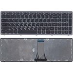Клавиатура для ноутбука Lenovo G505S Z510 S510 черная c серебристой рамкой