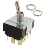 IL251-73, Toggle Switches 4-pole, ON - None - ON, 10A/15A 250VAC/125VAC 3/4 HP ...