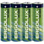 Батарейка солевая ERGOLUX Zinc-carbon AA 1,5V R6SR4