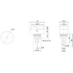 36-2670, Выключатель клавишный 12V 30А (3с) ON-OFF черный ОВАЛ с красной LED ...