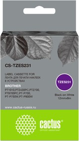 Фото 1/4 Картридж ленточный Cactus CS-TZES231 черный для Brother 1010/1280/1280VP/2700VP