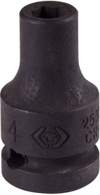253504M, KING TONY Головка торцевая ударная шестигранная 1/4", 4 мм