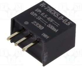 Фото 1/2 R-78CK5.0-0.5, Non-Isolated DC/DC Converters 500mA 6.5V-40Vin 5Vout