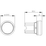 3SU10510AA300AA0, Switch Actuators ILLUMINATED PUSHBUTTON, MTND, YEL, FLUSH