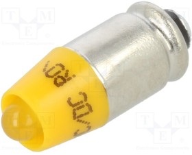 1512535UY3, Индикат.лампа: LED; S5,7s,T1-3/4; желтый; пластик; 24ВAC; 24ВDC