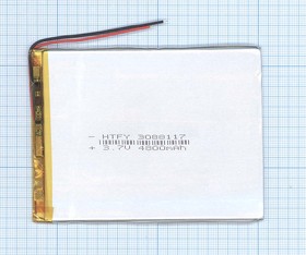 Аккумулятор универсальный 3x88x117 мм 3.8V 4800mAh Li-Pol (2 Pin)