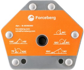 Фото 1/10 Усиленный магнитный уголок для сварки и монтажа конструкций для 6 углов Forceberg, усилие до 25 кг
