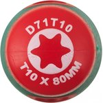 D71T10 Отвертка стержневая TORX® ANTI-SLIP GRIP, T10х80