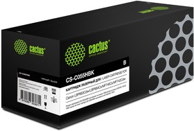 Фото 1/5 Картридж лазерный Cactus CS-C055HBK 055 H BK черный (7600стр.) для Canon LBP663Cdw/LBP664Cx/ MF746Cx/MF742Cdw/MF744Cdw