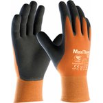 30201-06B, Maxitherm Grey, Orange Acrylic, Polyester (Liner) Anti-Slip Work Gloves, Size 6, Rubber Coating
