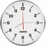 Часы настенные белый + хром 30 см диам., круг, ПЛАВНЫЙ ХОД, кварц. механизм CT-7100 White