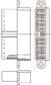 172515-1, Корпус разъема, MIC MK-II, Гнездо, 13 вывод(-ов), MIC MK-II Series Socket Contatcs