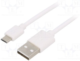 77527, Кабель; USB 2.0; вилка USB A,вилка micro USB B; никелированные