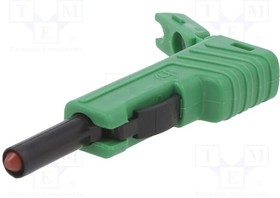 4 mm plug, screw connection, 2.5 mm², CAT O, green, SLS 200 GN