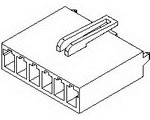 90331-1007, Conn Housing F 6 POS 3.96mm Crimp ST Cable Mount Bag