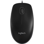 910-003357, Мышь, Logitech Optical Mouse B100 Black USB OEM
