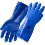 Перчатки защитные химические с покрытием из ПВХ. Синие. Размер XXL JP711 JP711-XXL