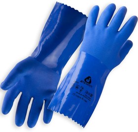 Фото 1/5 Перчатки защитные химические с покрытием из ПВХ. Синие. Размер XXL JP711 JP711-XXL
