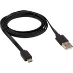 18-4270, Кабель USB-A - micro USB, 2,4А, 1м, ПВХ, черный