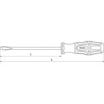 SDL3100 Отвертка стержневая шлицевая, SL3х100 мм