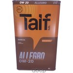 TAIF Масло моторное ALLEGRO 0W-20, 4L API SP, ILSAC GF-6