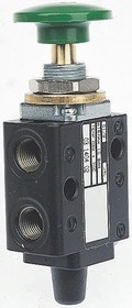 X3144402, Push Button 5/2 Pneumatic Manual Control Valve X31 Series, G 1/8, 1/8in, III B