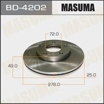 BD-4202, BD-4202_диск тормозной передний! с покрытием\ Mazda 3/5 1.4/1.6/TD/2.0CD 03