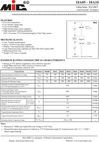 10A10, Диод 10А 1000В [P-600 / R-6], Mic | купить в розницу и оптом
