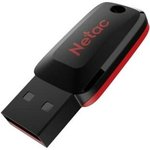 Флешка USB NETAC U197 4ГБ, USB2.0, черный и красный [nt03u197n-004g-20bk]