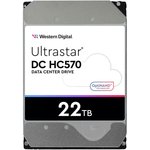 Жесткий диск WD Ultrastar DC HC550 WUH722222ALE6L4, 22ТБ, HDD, SATA III, 3.5"