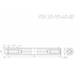 PSV S5-M3-40-00 Стойка для печатных плат, латунь ( аналог PCHSS-40 ...