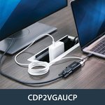 CDP2VGAUCP, USB C to VGA Adapter, USB 3.1, 1 Supported Display(s) - 4K @ 60Hz