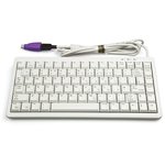 G84-4100LCAGB-0, Wired PS/2, USB Compact Keyboard, QWERTY (UK), White