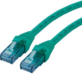 Фото 1/2 21.15.2731-100, Cat6a Male RJ45 to Male RJ45 Ethernet Cable, U/UTP, Green LSZH Sheath, 1m, Low Smoke Zero Halogen (LSZH)