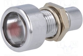 AMLD0802, Индикат.лампа: LED; выпуклый; Отв: ø8,2мм; IP67; латунь