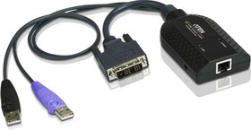 Фото 1/2 ATEN KA7166, Модуль удлинителя, DVI+KBD+MOUSE USB 2.0+AUDIO, для подкл.