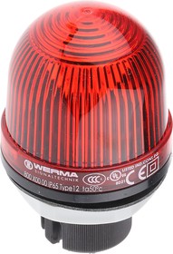 Фото 1/2 800.100.00, EM 800 Series Red Steady Beacon, 12 240 V ac/dc, Panel Mount, Incandescent Bulb, IP65