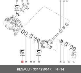 331425961R, Сальник дифф.прав.[ORG]