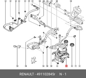 491102845R, Насос гидроусилителя Renault Kaptur 2016-