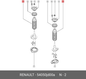 54050JD00A, Пыльник амортизатора переднего RENAULT \ NISSAN: QASHQAI J10F 2006-